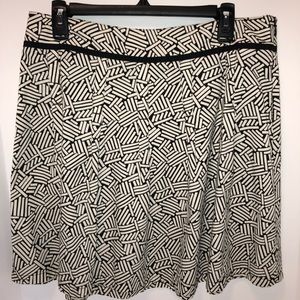 LOFT Cream & Black Skirt